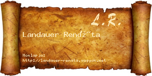 Landauer Renáta névjegykártya